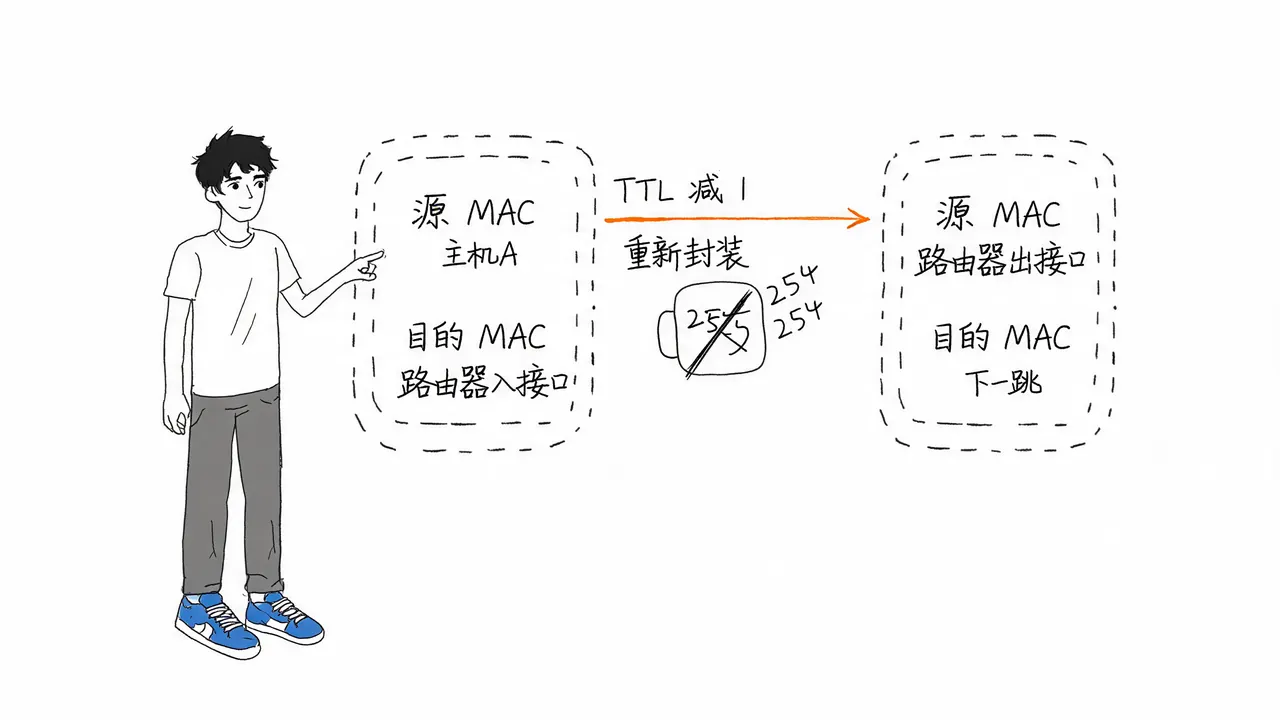 出站封装与MAC重写