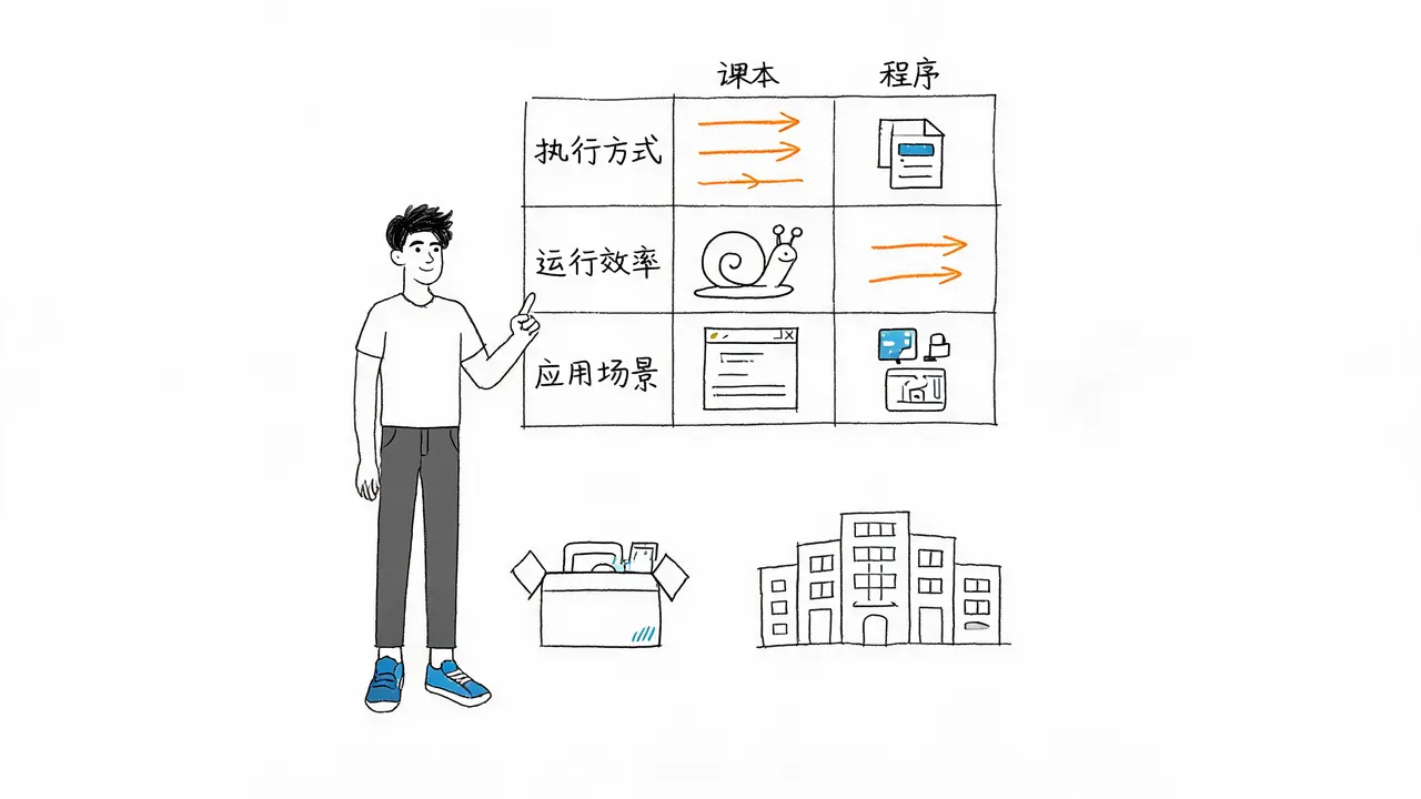 脚本与程序的核心维度对比
