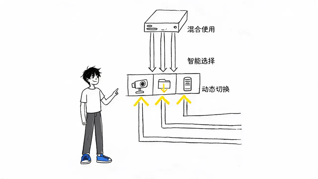 混合链路接入与智能选路机制