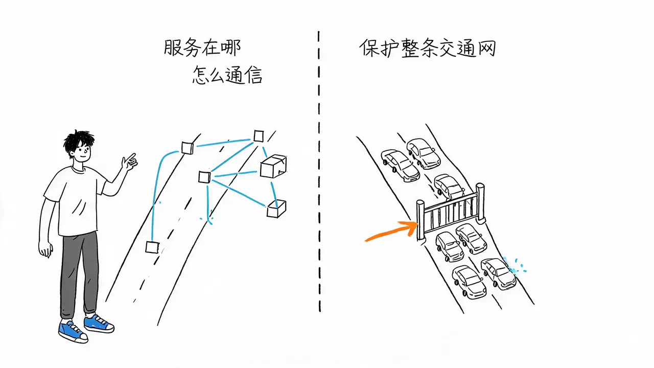微服务组件职责分工:通信 vs 保护