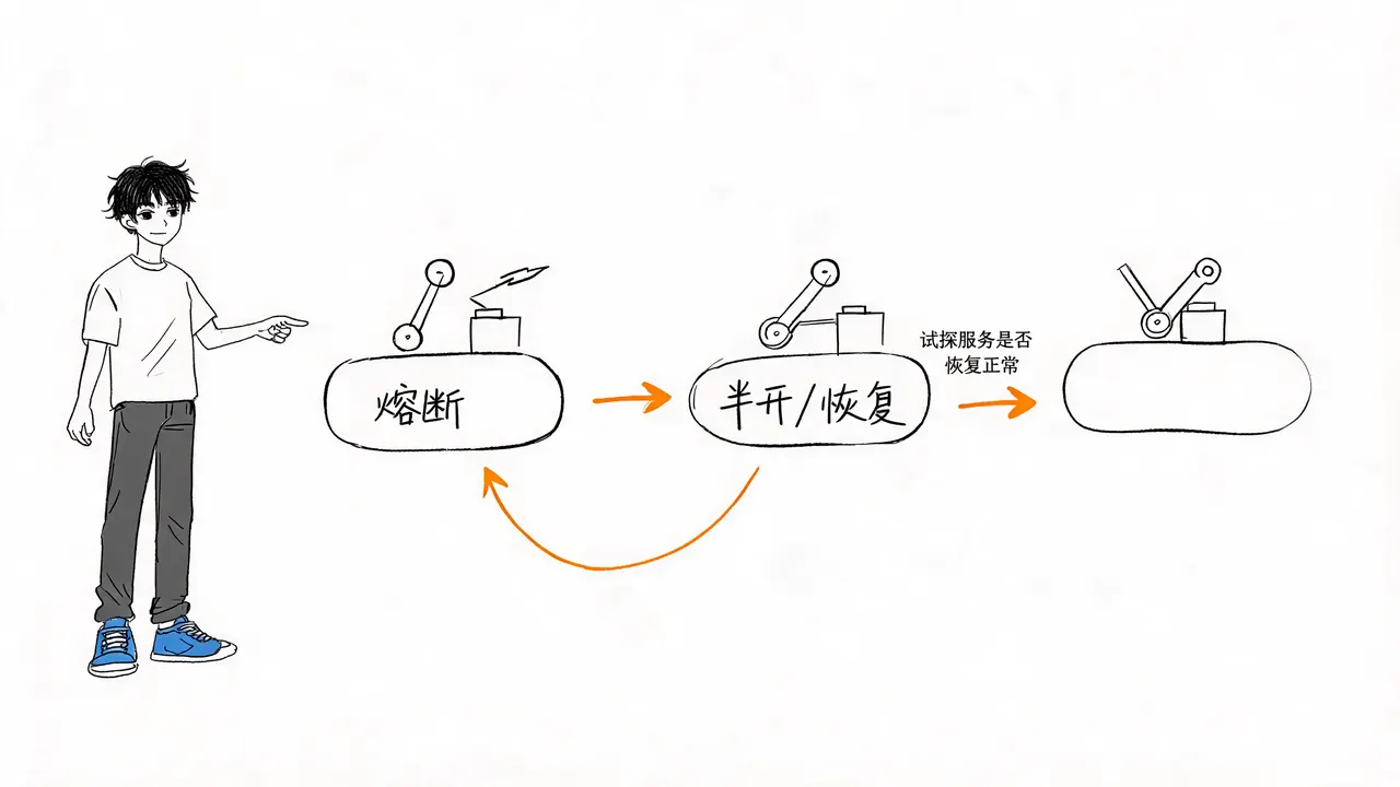 熔断状态流转:从熔断到恢复