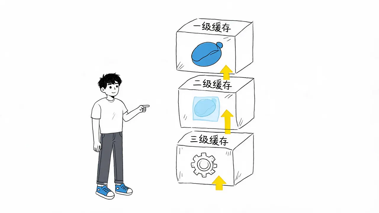 三级缓存结构与对象状态