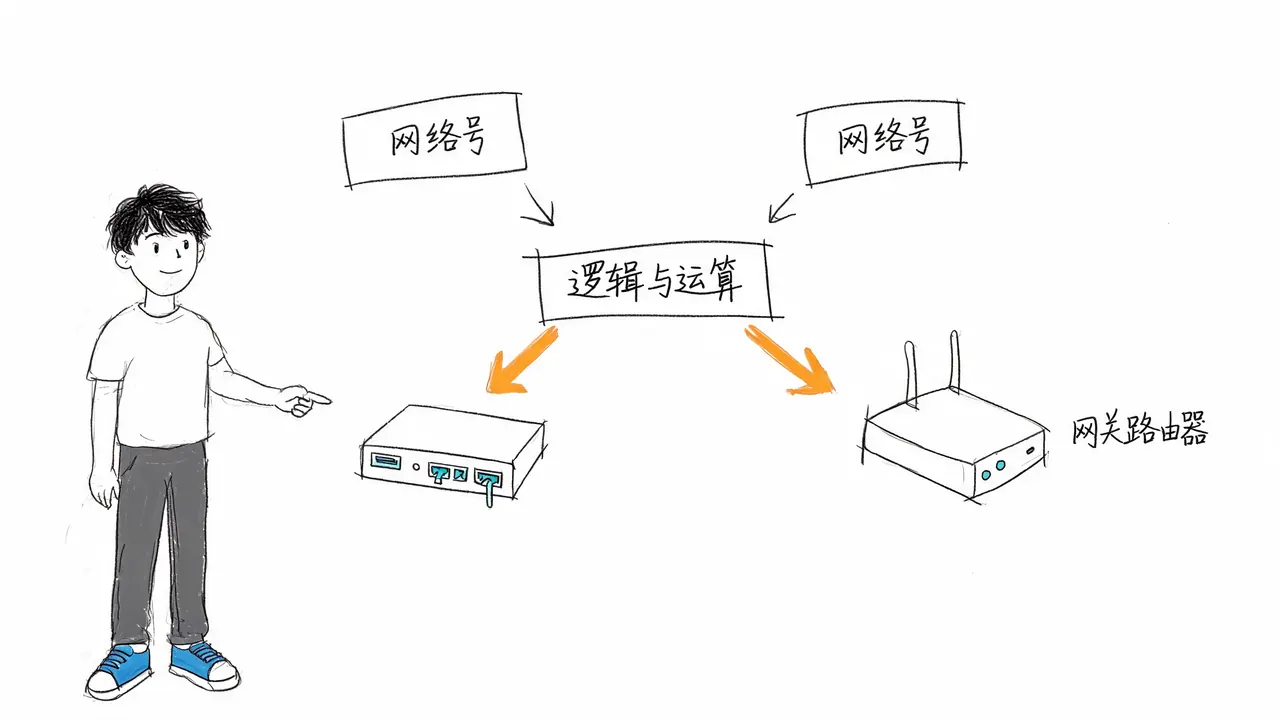 逻辑与运算的路由决策流程
