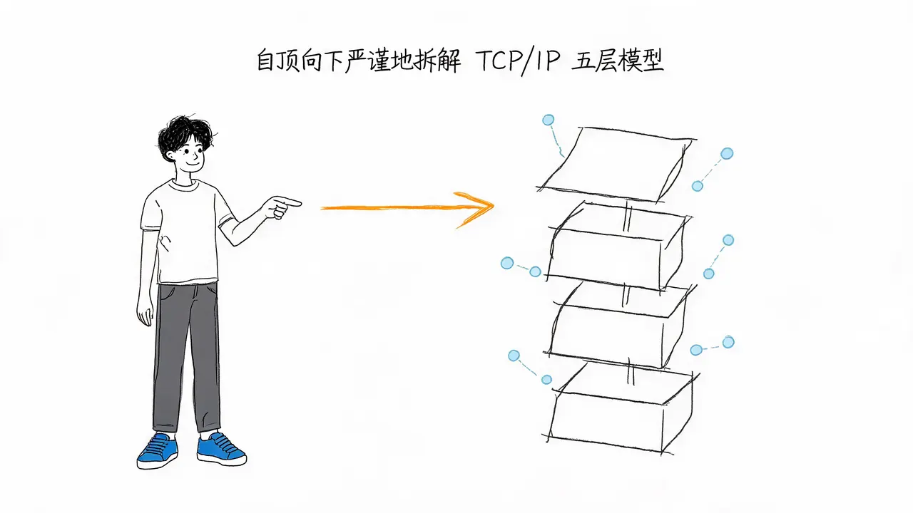 什么是TCP/IP网络协议栈？自顶向下拆解五层模型