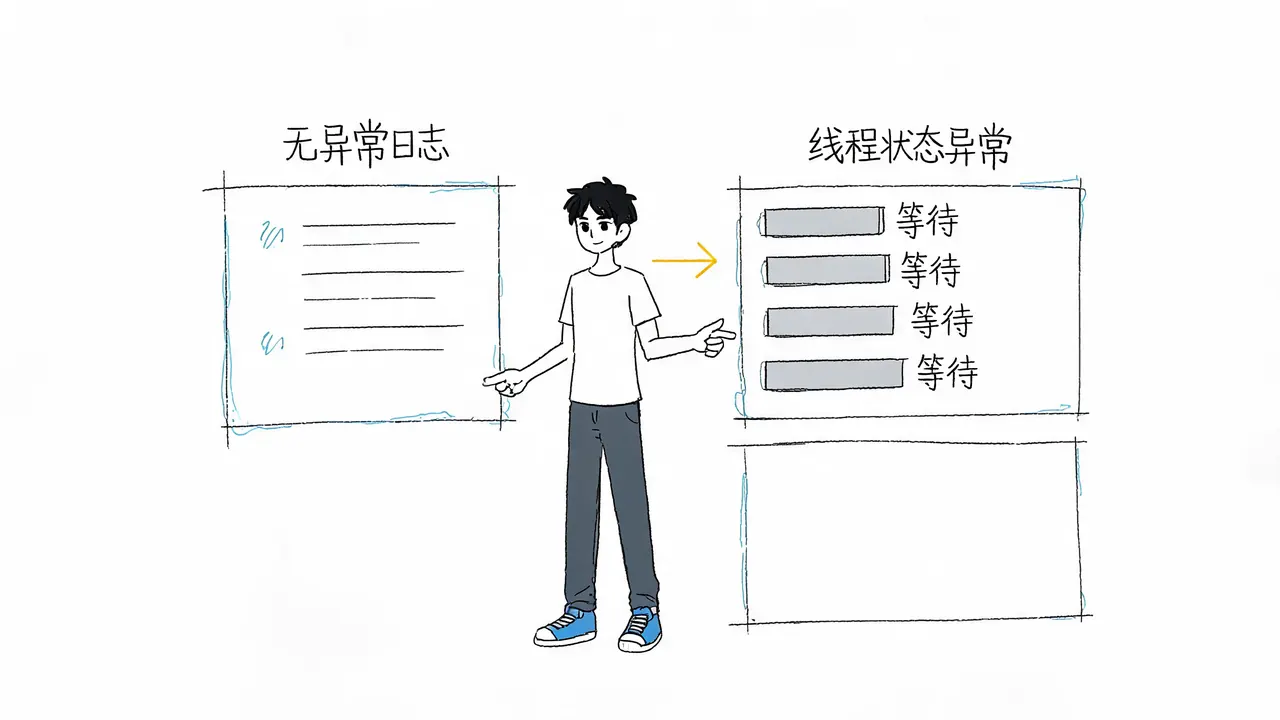 标准配置与线上卡死现象对比