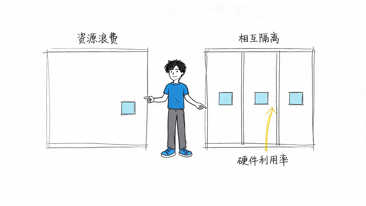 传统计算与虚拟化对比