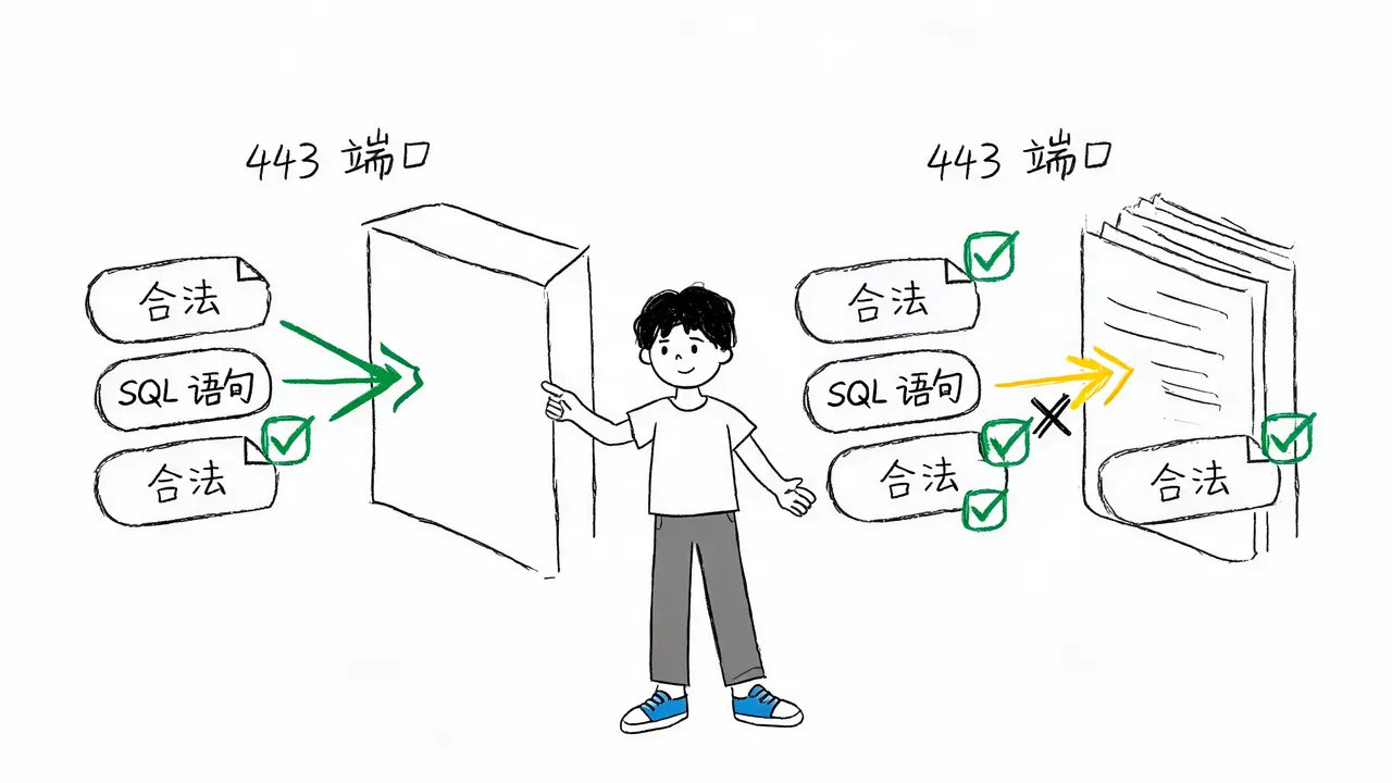 传统防火墙与WAF在443端口流量识别上的差异