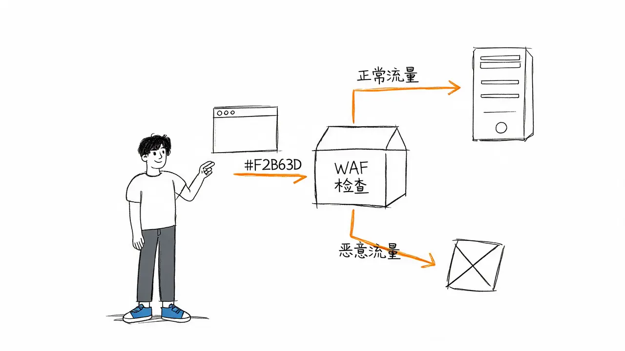 WAF在Web服务器前端的部署位置与流量处理流程