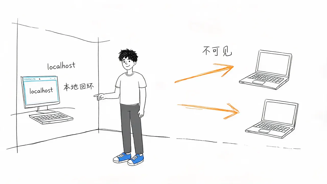 本地回环与公网可见性