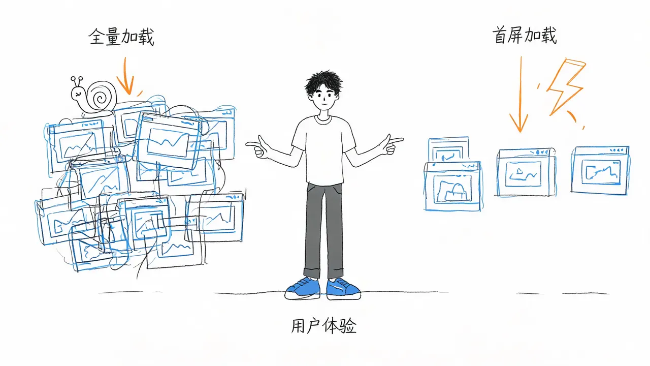 传统全量加载 vs 懒加载