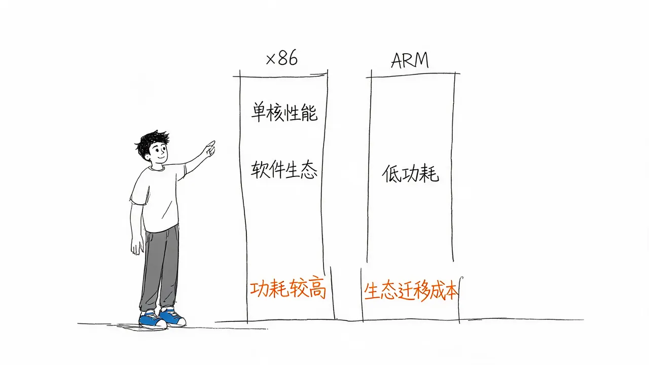 x86 与 ARM 优劣势矩阵