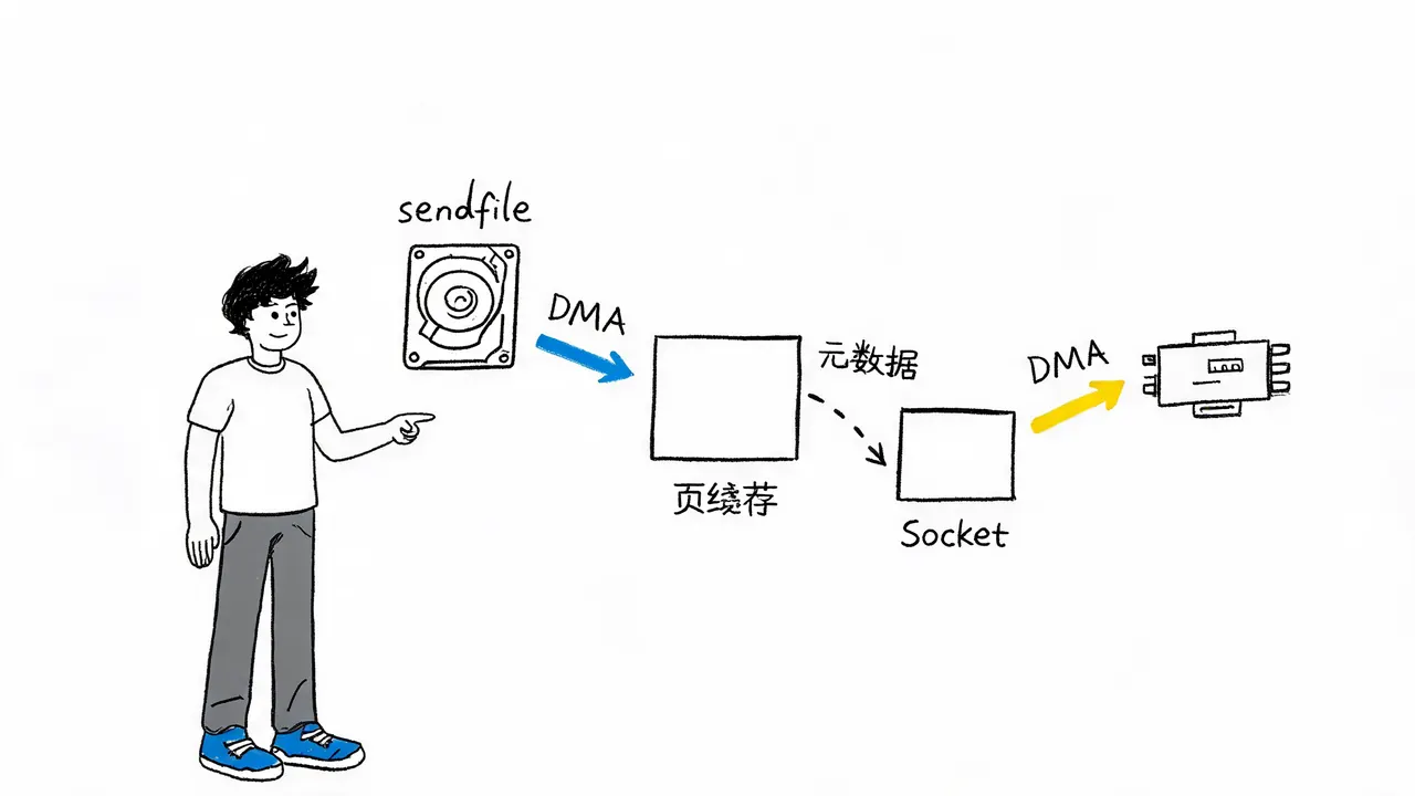 零拷贝技术的sendfile工作流程