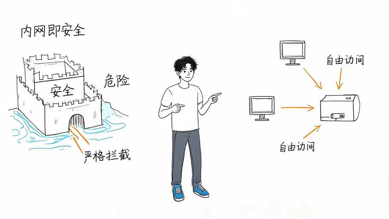 传统边界安全与零信任的范式对比